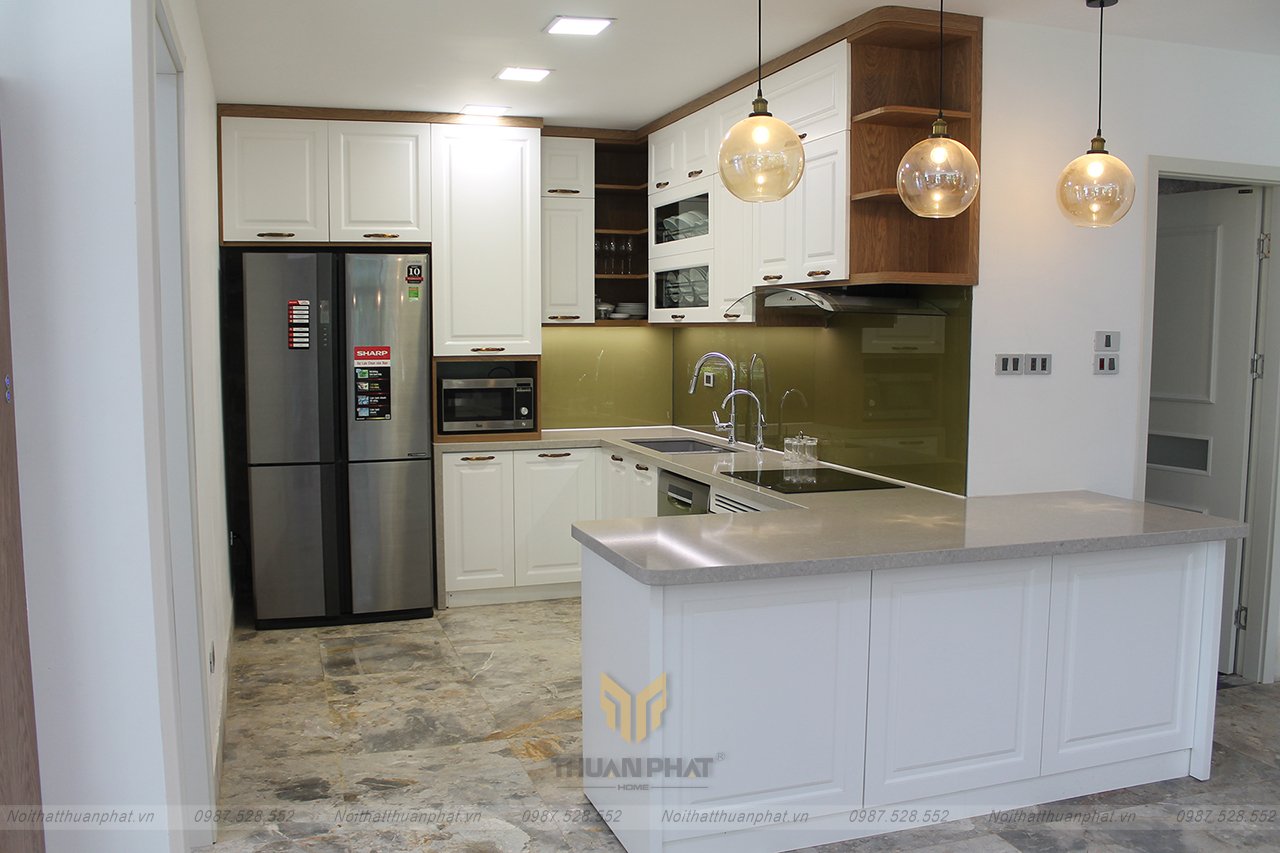 Nội thất căn biệt thự ven hồ Flamingo Đại Lải - 3 phòng ngủ & 1 phòng bếp